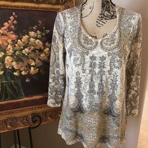 Reba - Beautiful Gold/Grey/Cream Sweater.